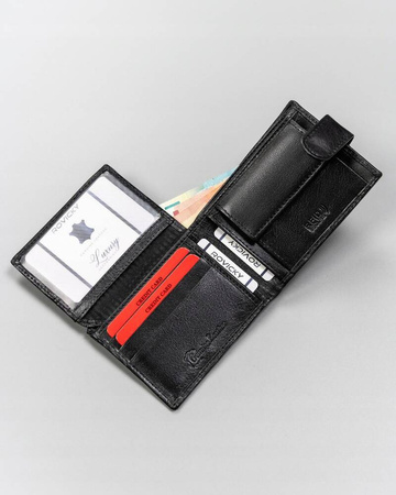 Geschenkset: Herren Geldbörse aus Leder und Schlüsselanhänger – Rovicky