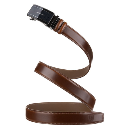 Peterson Herren-Gürtel aus Leder mit automatischer Schnalle in Braun