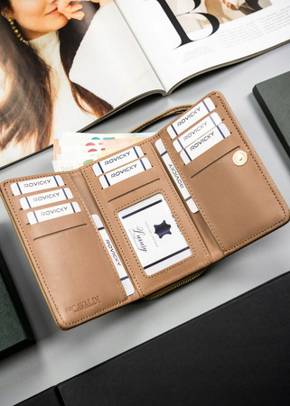 Klassische, horizontale Damen Geldbörse aus Öko-Leder – 4U Cavaldi