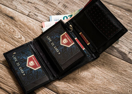 Vertikale Herren Geldbörse aus Echtleder mit RFID – Peterson