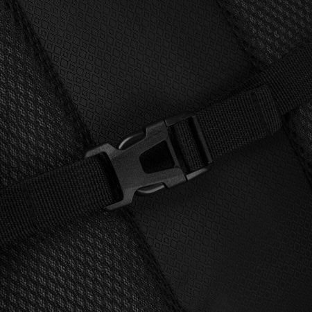 Schwarz-grauer Wanderrucksack aus Polyester mit Reißverschluss – Peterson