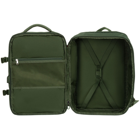 Grüner Reise-Rucksack mit Laptopfach und USB-Anschluss – Peterson