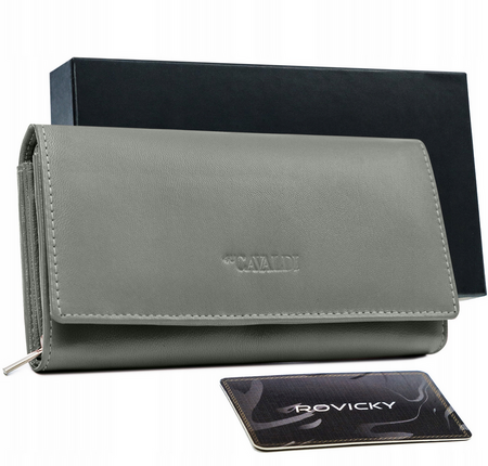 Längliche Damen Geldbörse aus Rindsleder – 4U Cavaldi