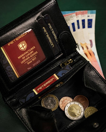 Große Herren Geldbörse aus Leder ohne äußeren Verschluss – Peterson