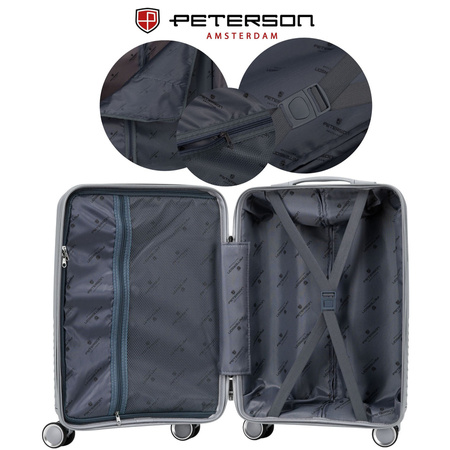 Peterson Koffer-Set aus ABS-Kunststoff in Grau