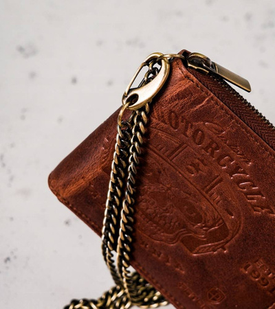 Große Herren Geldbörse aus Leder mit Kette – Peterson