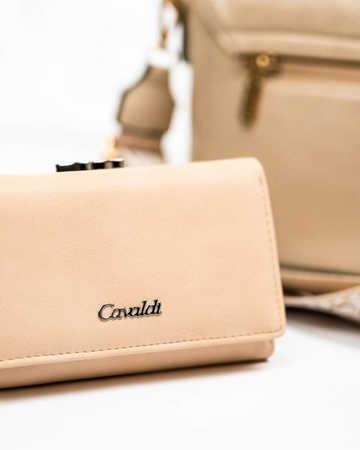 Damen-Geldbörse aus Öko-Leder mit Druckknopf- und Bügelverschluss – 4U Cavaldi