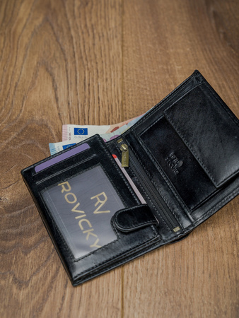 Herren Geldbörse aus Glattleder mit stilvollem Finish – Rovicky