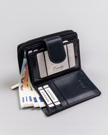 Damen Geldbörse aus Leder mit RFID Protect – Rovicky