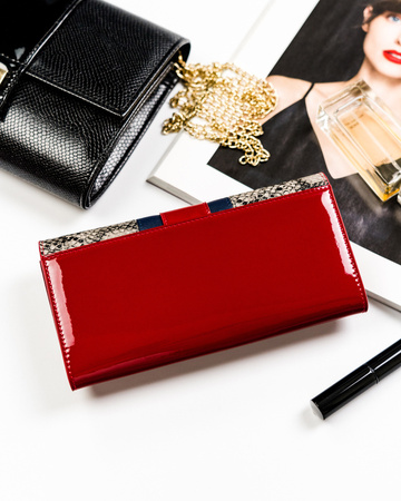 Damen Geldbörse mit Schlangenprägung, Elegant – Peterson