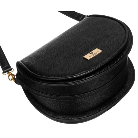 Klassische Damen-Umhängetasche aus Öko-Leder in Schwarz – Peterson