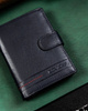 Klassische Herren Geldbörse aus Leder mit Druckknopf – Rovicky