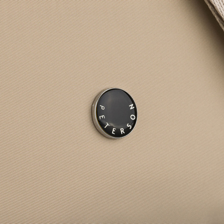 Damen-Handtasche aus Polyester in Hellbeige mit Reißverschluss - Peterson