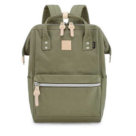 Städtischer Rucksack aus wasserabweisendem Gewebe in Khaki – Himawari