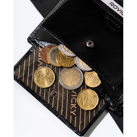 Elegante Herren Geldbörse für Karten mit RFID-Schutz – Rovicky