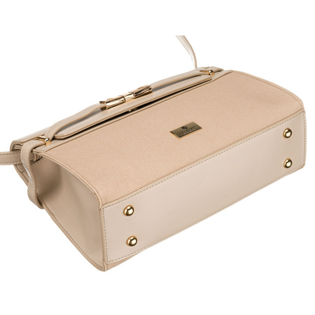 Beige Damen-Handtasche mit Reißverschluss und Magnetverschluss - Peterson