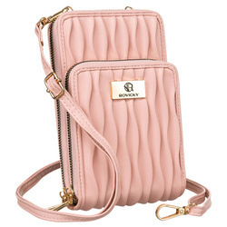 Rosa 2-in-1 Handtasche-Portemonnaie mit abnehmbarem Riemen – Rovicky