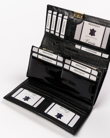 Klassische Damen Geldbörse mit großem Kartenfach – Rovicky