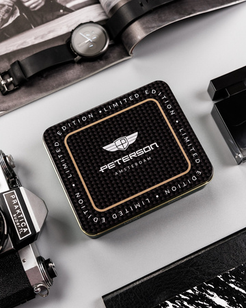 Große Herren Geldbörse aus Leder mit Carbon-Beschichtung – Peterson