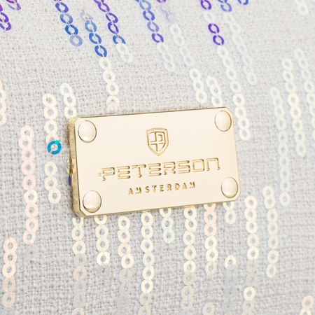 Kosmetiktasche aus Polyester in Weiß, ein Fach - Peterson