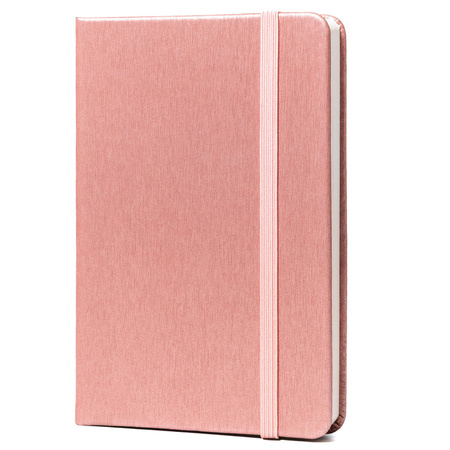 Notizbuch A6 in Rosa, liniert und mit Gummibandverschluss – Peterson