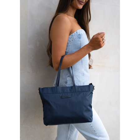 Damen-Shopper in Marineblau mit Magnetverschluss – Peterson