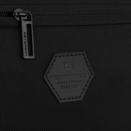 Sportliche Gürteltasche in Schwarz mit Reißverschluss, zweifach unterteilt – Peterson