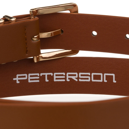 Schmaler Damen-Gürtel aus Öko-Leder in Hellbraun – Peterson