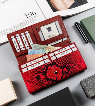 Große Damen Geldbörse aus Echtleder und Öko-Leder – 4U Cavaldi