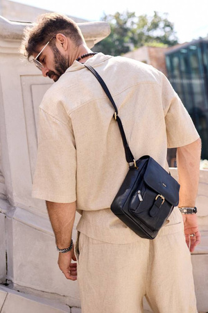 Leder Herrentasche im Vintage-Stil – Peterson