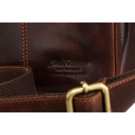 Herren Ledertasche in Braun mit Klappe – Peterson