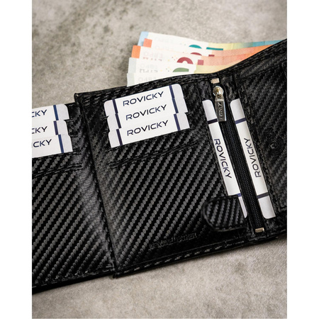 Elegante Herren Geldbörse mit RFID Protect System – Rovicky