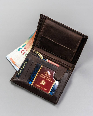 Große Herren Geldbörse aus Leder in Hochformat – Peterson