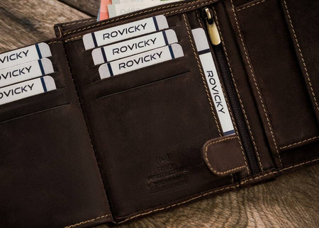 Große vertikale Herren Geldbörse aus Echtleder – Always Wild