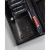 Schwarze Damen Geldbörse aus Leder mit RFID – Peterson