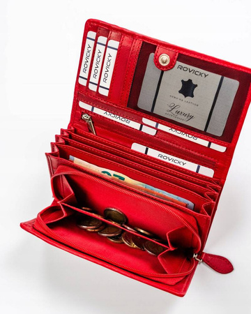 Große Damen Geldbörse aus Echtleder – Rovicky