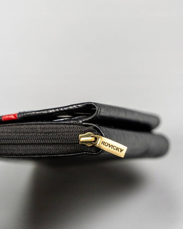 Kleine Herren Geldbörse aus Leder mit Reißverschluss – Rovicky