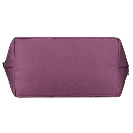 Damen-Shopper in violetter Farbe, einteilig und mit Reißverschluss geschlossen mit Außentasche - Rovicky