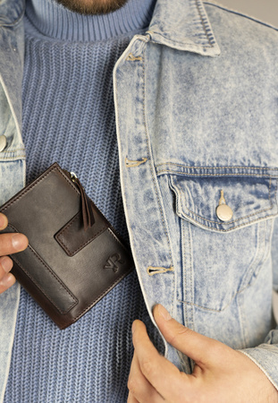 Herren Geldbörse aus Echtleder im Retro-Stil – Rovicky