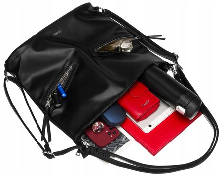 Klassische, geräumige Damentasche aus Öko-Leder – Rovicky