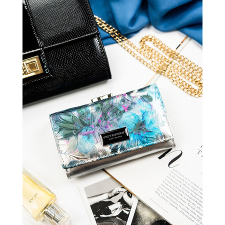 Mehrfarbige Damen Geldbörse aus Kunst- und Echtleder mit RFID-Schutz – Peterson