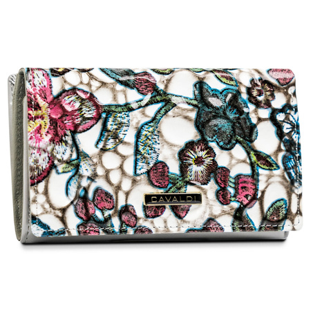 Damen Geldbörse Blumenmuster mit Druckknopf – 4U Cavaldi