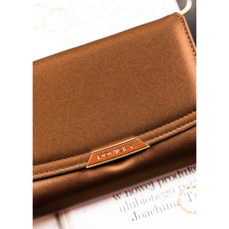 Braune Damen-Geldbörse aus Öko-Leder mit RFID-Schutz - Rovicky