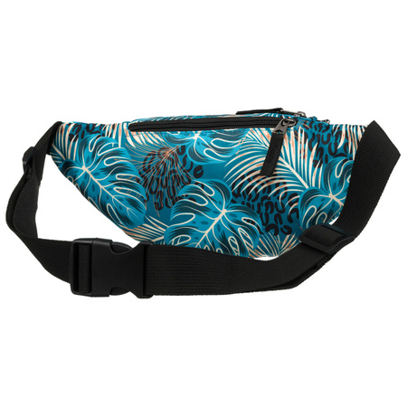 Stadt-Gürteltasche für Damen aus Polyester mit Pflanzenmuster und Reißverschluss – Rovicky