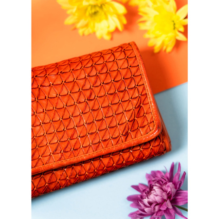 Leder Damen Geldbörse mit 3D-Struktur und RFID-Funktion – Rovicky