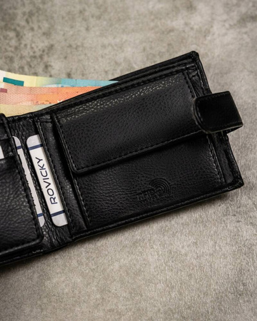 Geschenkset: Herren Geldbörse aus Leder und Schlüsselanhänger – Rovicky