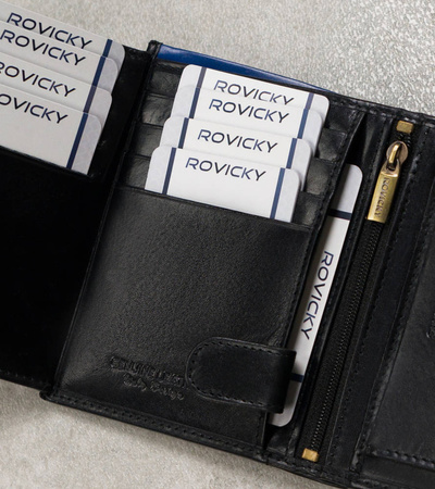 Herren Geldbörse aus Leder für Karten mit RFID Protect – Rovicky