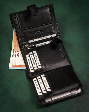 Geschenkset: elegante Herren Geldbörse aus Leder und Schlüsselanhänger – Rovicky