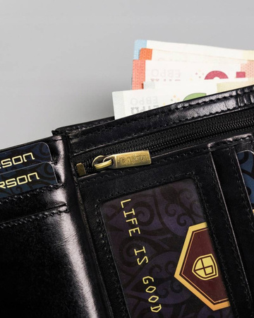 Große Herren Geldbörse aus Leder ohne Verschluss – Peterson