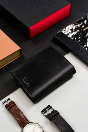 Große Herren Geldbörse mit Druckknopf aus echtem Leder – Peterson